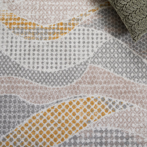 Wade Logan® Pearsons Performance Gray/Beige/Gold Rug & Reviews Wayfair